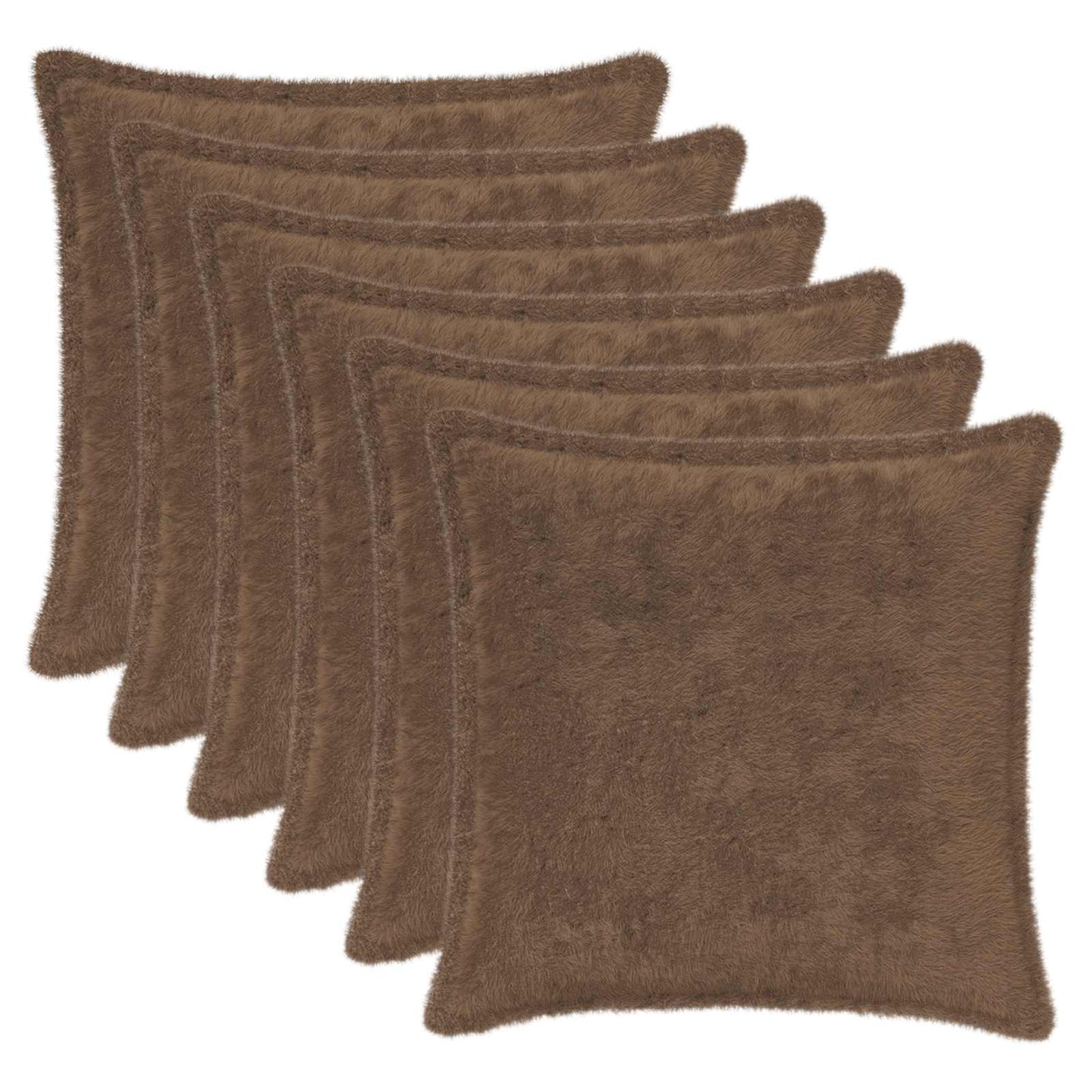 Cushion Cover 6 pcs HOUTEN Light Brown 35 x 35 cm