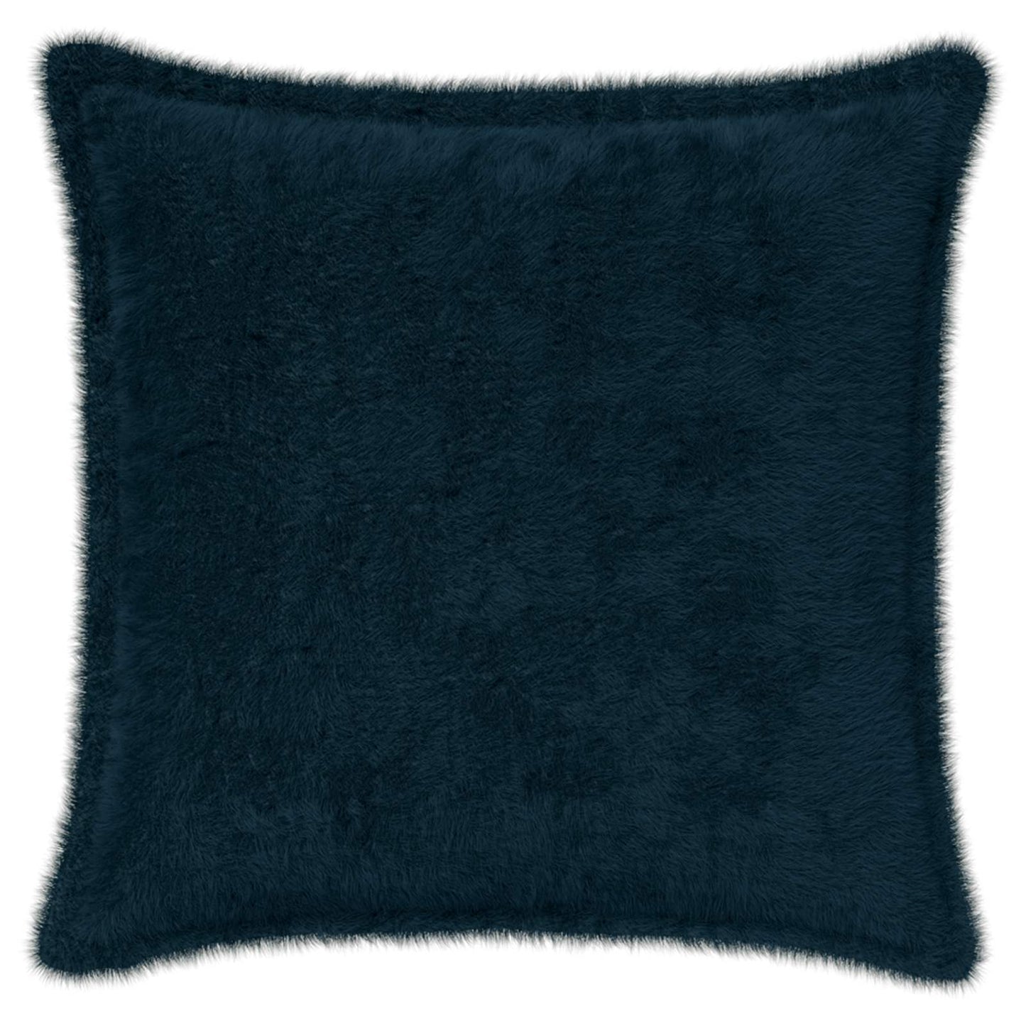 Cushion Cover 2 pcs HOUTEN Navy Blue 35 x 35 cm Faux Rabbit Fur