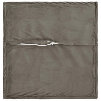 Cushion Cover 2 pcs HOUTEN Light Grey 40 x 40 cm Velvet