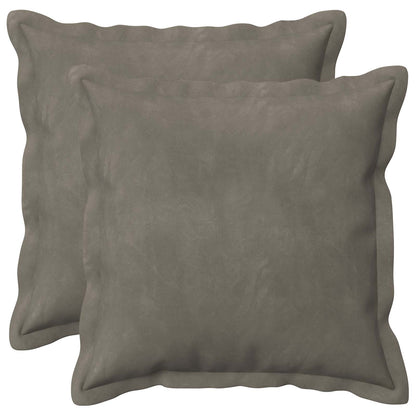 Cushion Cover 2 pcs HOUTEN Light Grey 40 x 40 cm Velvet