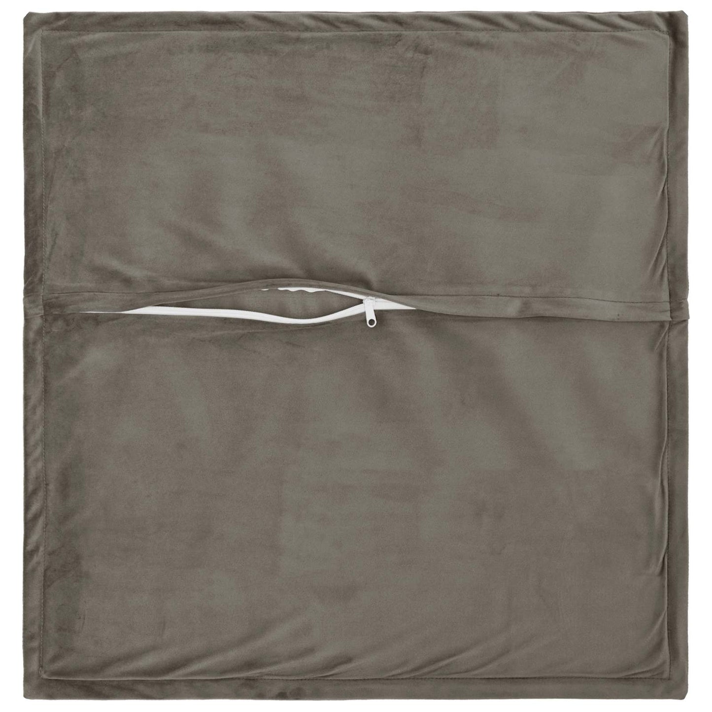 Cushion Cover 6 pcs HOUTEN Light Grey 40 x 40 cm Velvet
