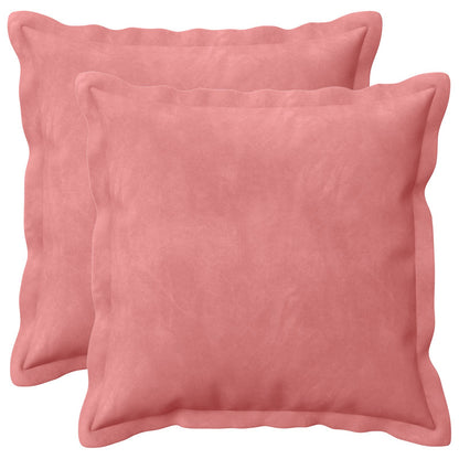 Cushion Cover 2 pcs HOUTEN Pink 40 x 40 cm Velvet