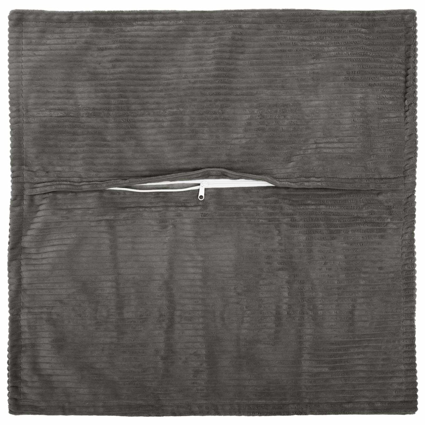 Cushion Cover 12 pcs HOUTEN Dark Grey 40 x 40 cm Corduroy