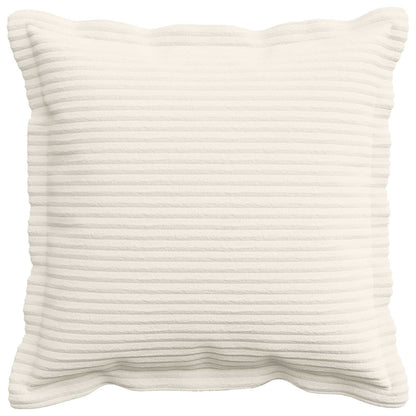 Cushion Cover 6 pcs HOUTEN Cream 40 x 40 cm Corduroy