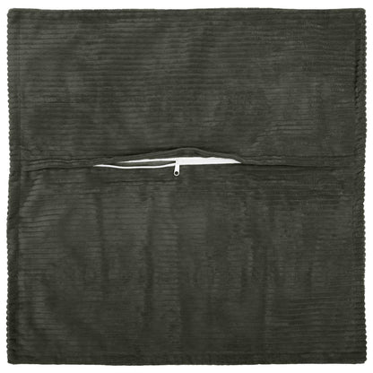 Cushion Cover 12 pcs HOUTEN Anthracite 40 x 40 cm Corduroy