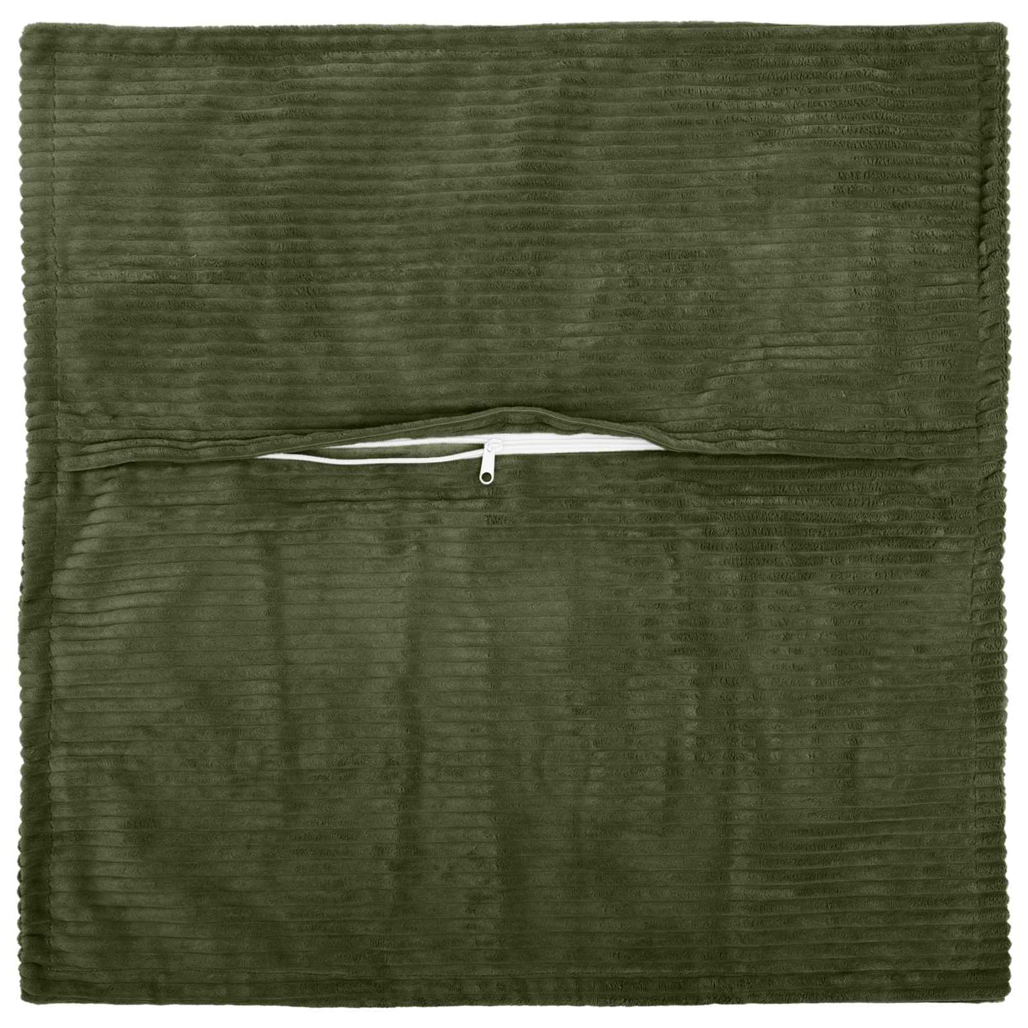 Cushion Cover 12 pcs HOUTEN Green 40 x 40 cm Corduroy
