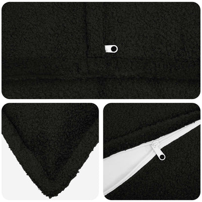 Cushion Cover 6 pcs HOUTEN Black 40 x 40 cm Bouclé