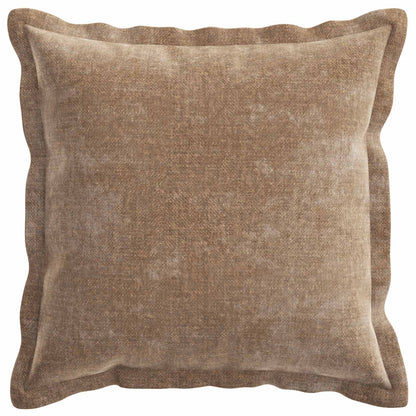 Cushion Cover 6 pcs HOUTEN Brown 40 x 40 cm Chenille Fabric