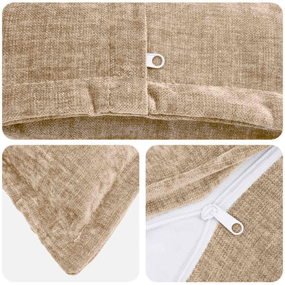 Cushion Cover 12 pcs HOUTEN Taupe 40 x 40 cm Chenille Fabric