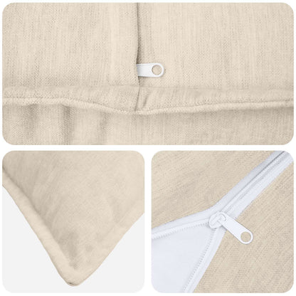 Cushion Cover 12 pcs HOUTEN Cream 40 x 40 cm Chenille Fabric