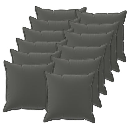Cushion Cover 12 pcs HOUTEN Anthracite 40 x 40 cm Polyester