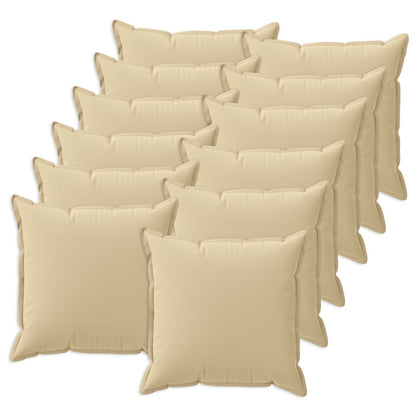 Cushion Cover 12 pcs HOUTEN Beige 40 x 40 cm Polyester