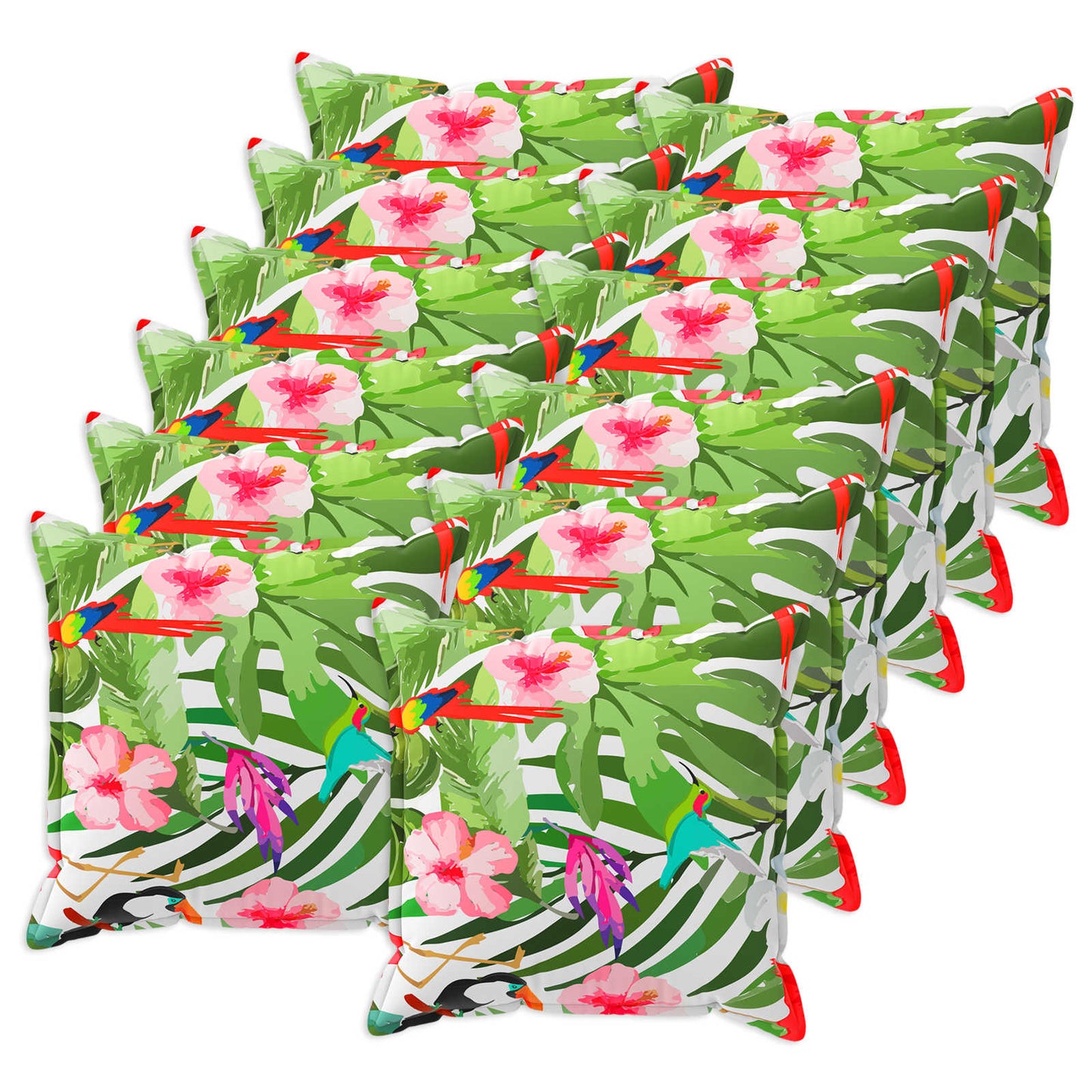 Cushion Cover 12 pcs HOUTEN Black 40 x 40 cm Polyester