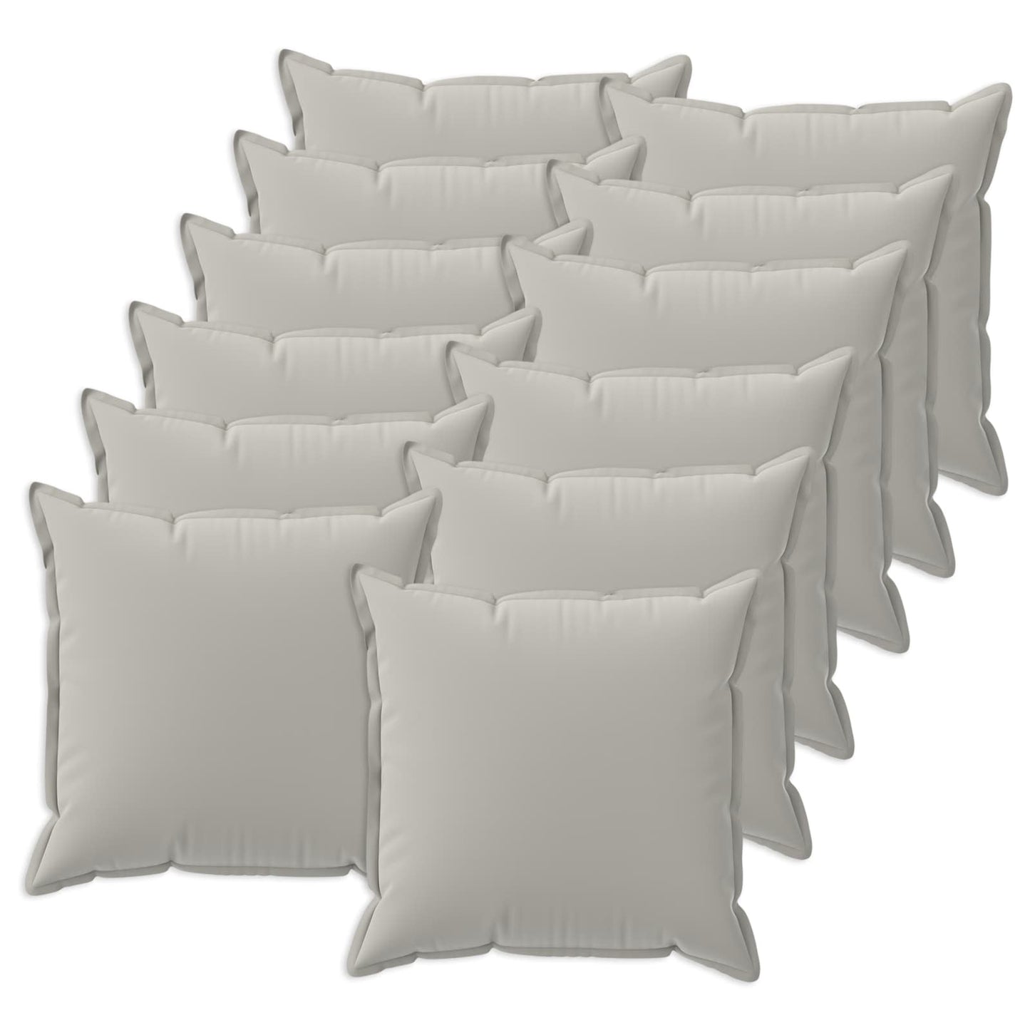 Cushion Cover 12 pcs HOUTEN Grey 40 x 40 cm Polyester
