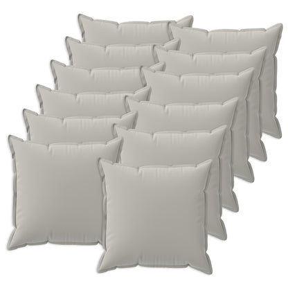 Cushion Cover 12 pcs HOUTEN Grey 40 x 40 cm Polyester