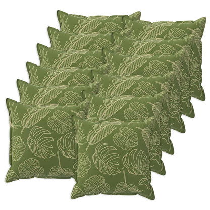 Cushion Cover 12 pcs HOUTEN Leaf Design 40 x 40 cm Polyester