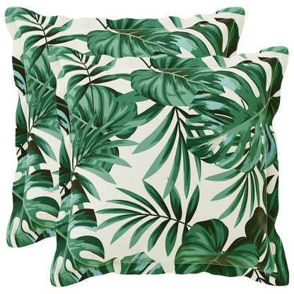 Cushion Cover 2 pcs HOUTEN Leaf Pattern 40 x 40 cm Polyester