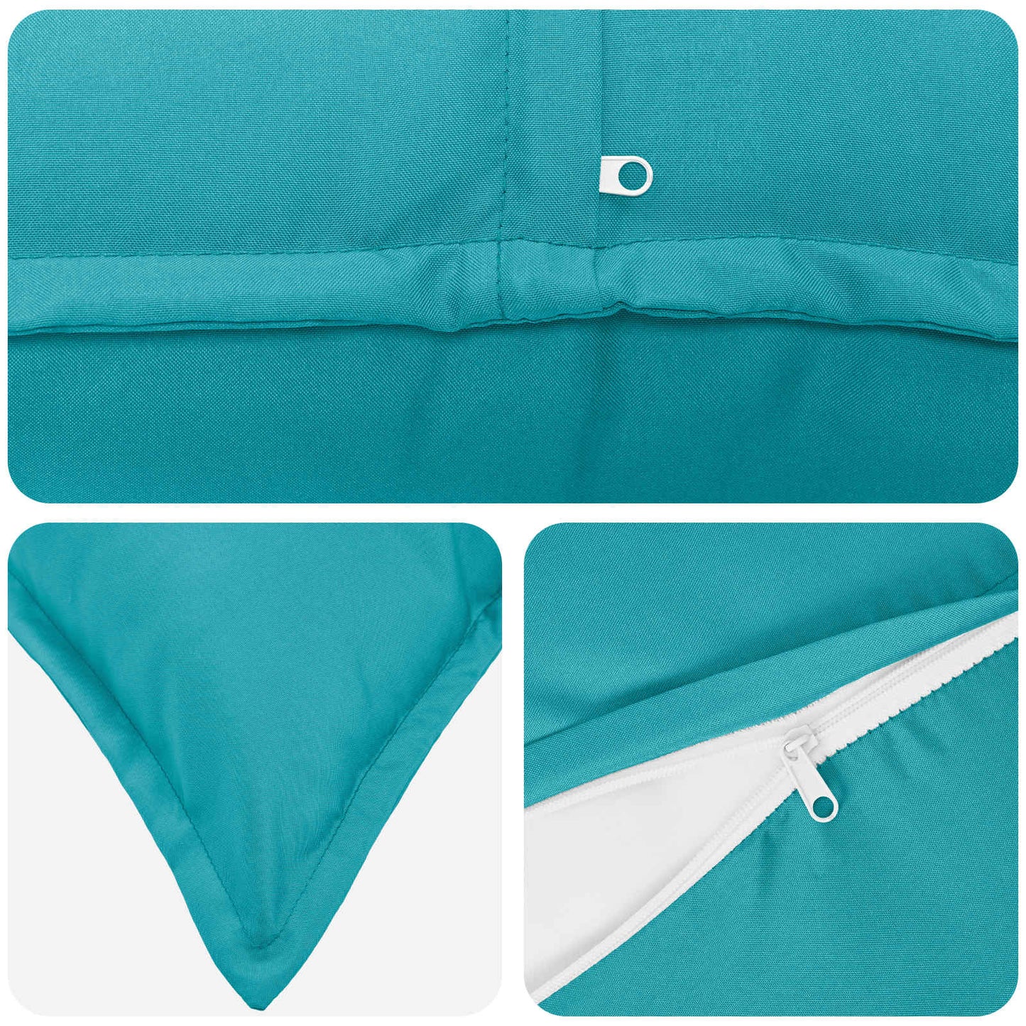 Cushion Cover 6 pcs HOUTEN Turquoise 40 x 40 cm Polyester
