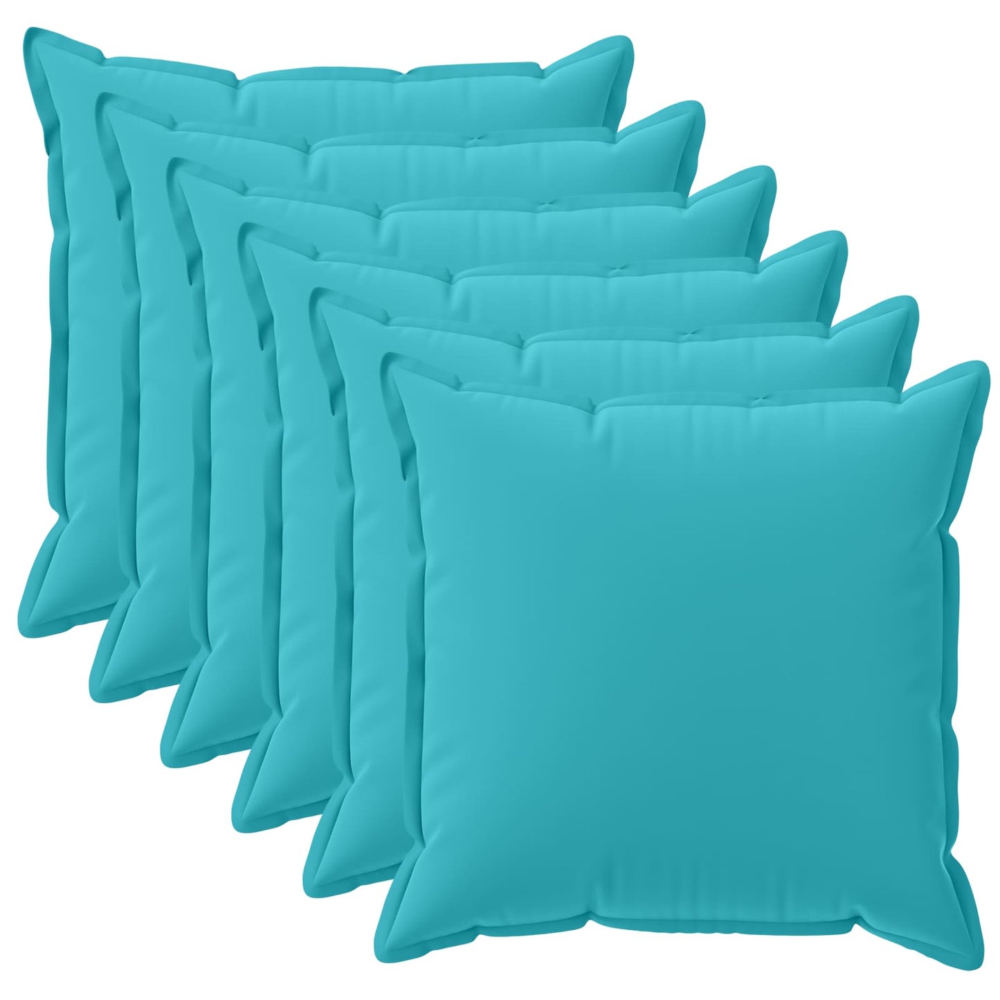 Cushion Cover 6 pcs HOUTEN Turquoise 40 x 40 cm Polyester