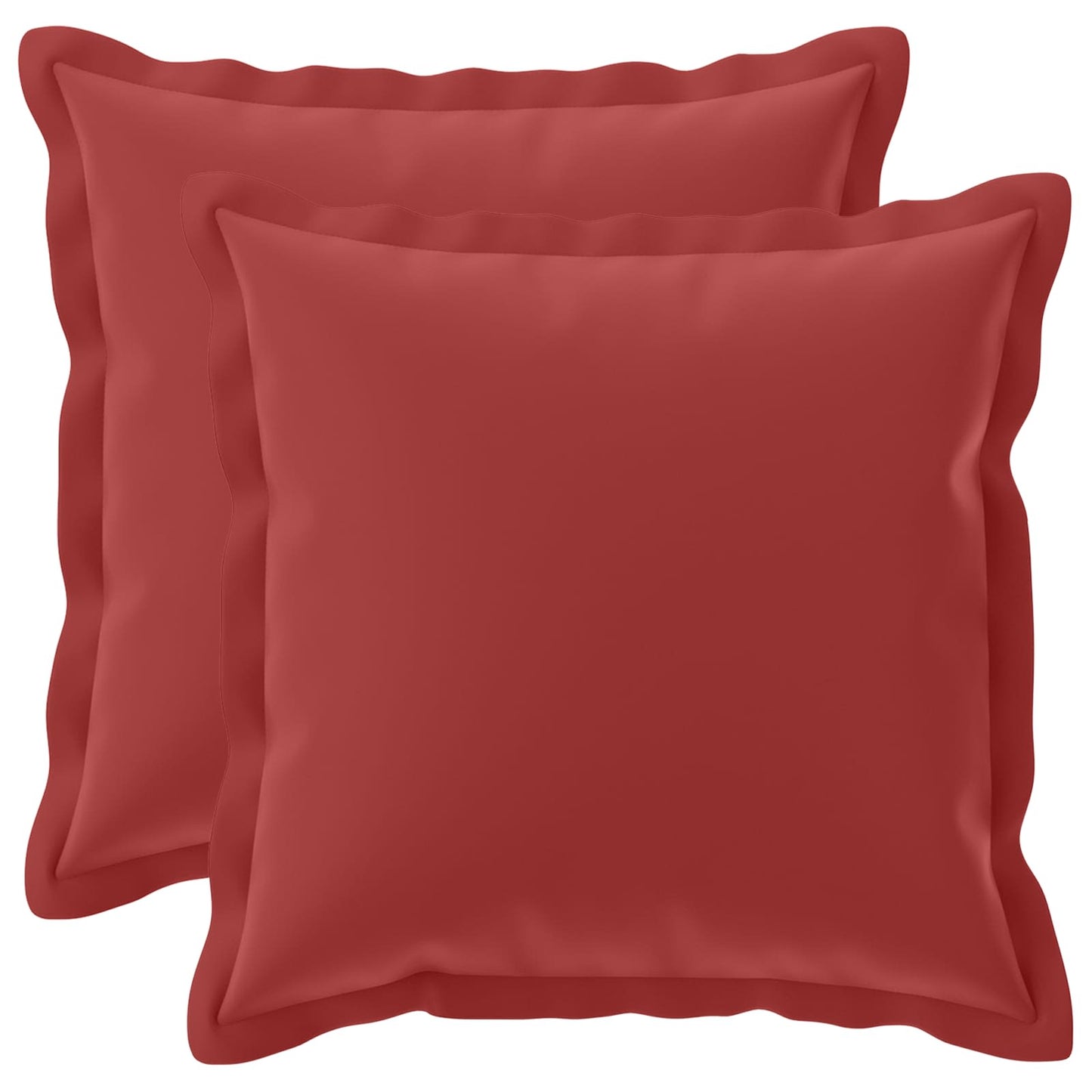 Cushion Cover 2 pcs HOUTEN Wine Red 40 x 40 cm Polyester