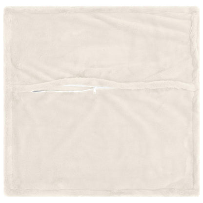 Cushion Cover 12 pcs HOUTEN White 40 x 40 cm Faux Rabbit Fur