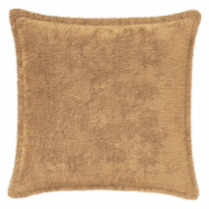Cushion Cover 2 pcs HOUTEN Taupe 40 x 40 cm Faux Rabbit Fur