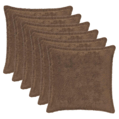 Cushion Cover 6 pcs HOUTEN Light Brown 40 x 40 cm