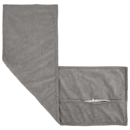Cushion Cover 2 pcs HOUTEN Light Grey 40 x 145 cm Corduroy