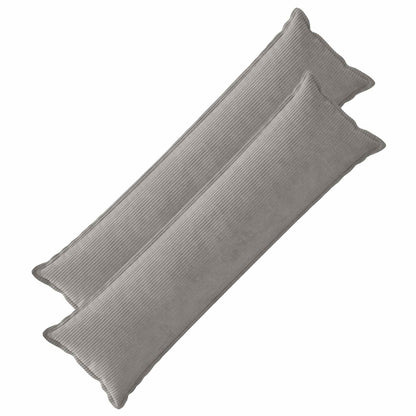 Cushion Cover 2 pcs HOUTEN Light Grey 40 x 145 cm Corduroy