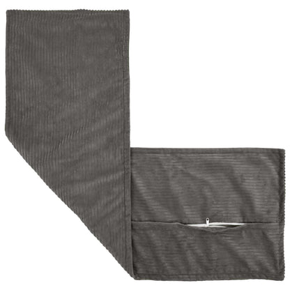 Cushion Cover 2 pcs HOUTEN Dark Grey 40 x 145 cm Corduroy