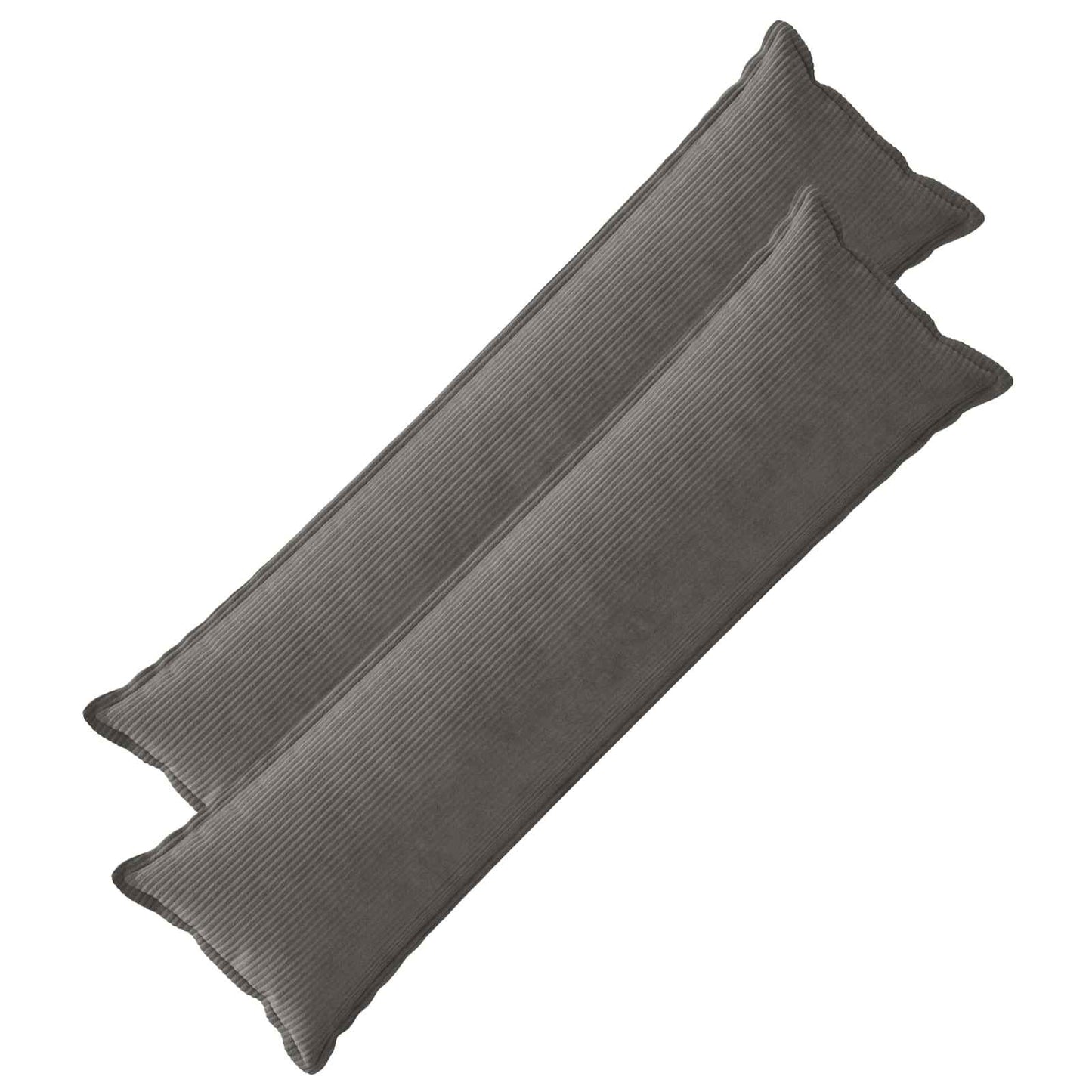 Cushion Cover 2 pcs HOUTEN Dark Grey 40 x 145 cm Corduroy