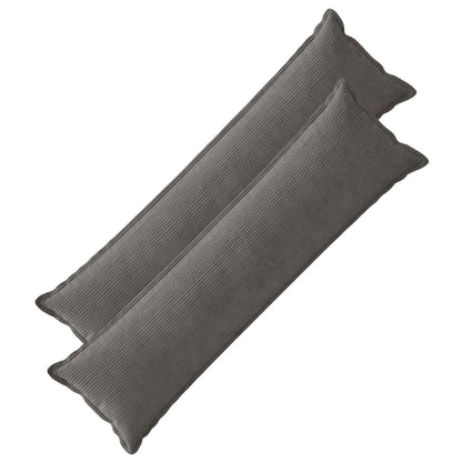 Cushion Cover 2 pcs HOUTEN Dark Grey 40 x 145 cm Corduroy