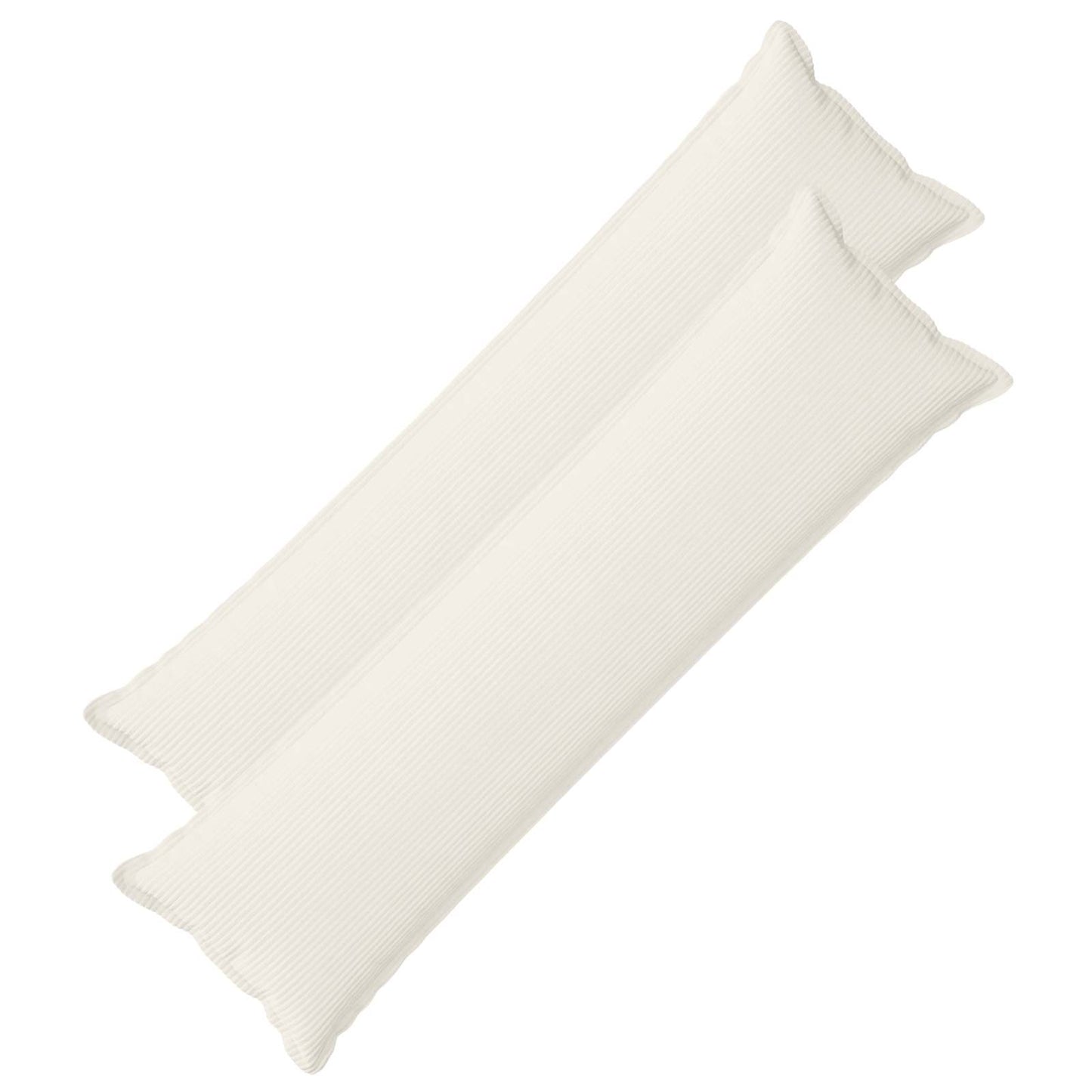 Cushion Cover 2 pcs HOUTEN Cream 40 x 145 cm Corduroy