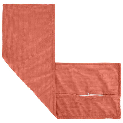 Cushion Cover 2 pcs HOUTEN Red Orange 40 x 145 cm Corduroy