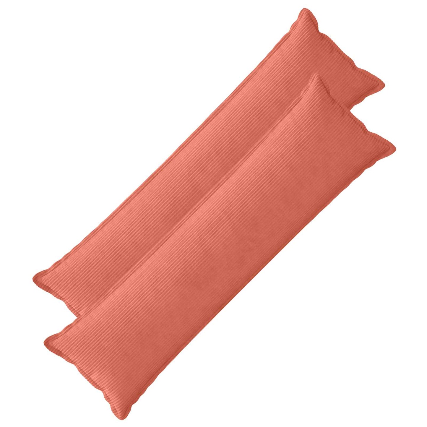 Cushion Cover 2 pcs HOUTEN Red Orange 40 x 145 cm Corduroy