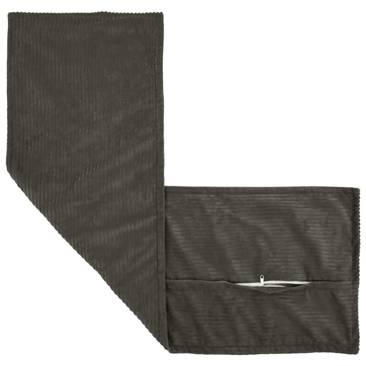 Cushion Cover 2 pcs HOUTEN Anthracite 40 x 145 cm Corduroy