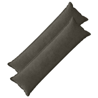 Cushion Cover 2 pcs HOUTEN Anthracite 40 x 145 cm Corduroy