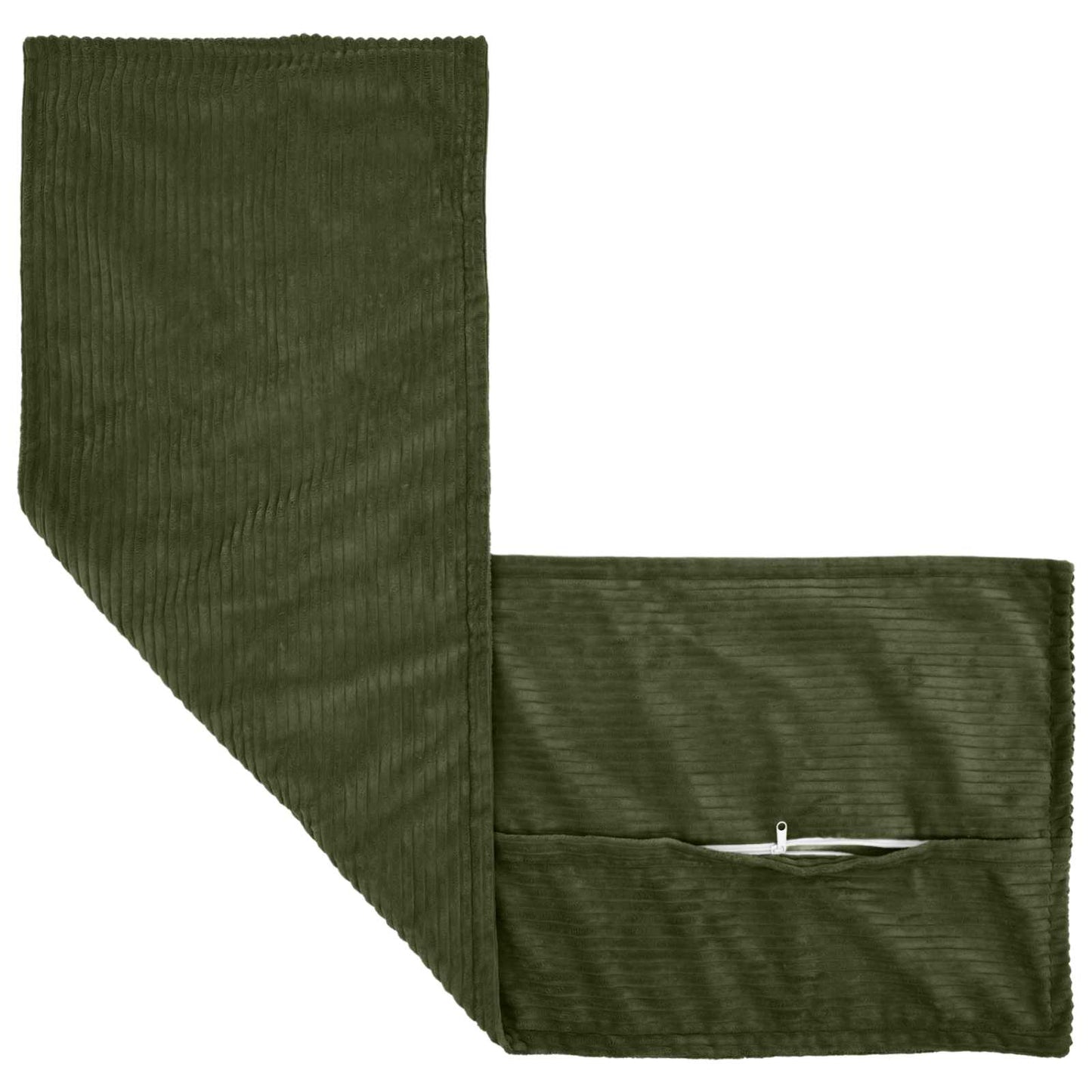 Cushion Cover 2 pcs HOUTEN Green 40 x 145 cm Corduroy