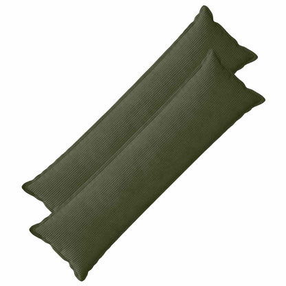 Cushion Cover 2 pcs HOUTEN Green 40 x 145 cm Corduroy