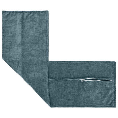 Cushion Cover 2 pcs HOUTEN Blue 40 x 145 cm Chenille Fabric