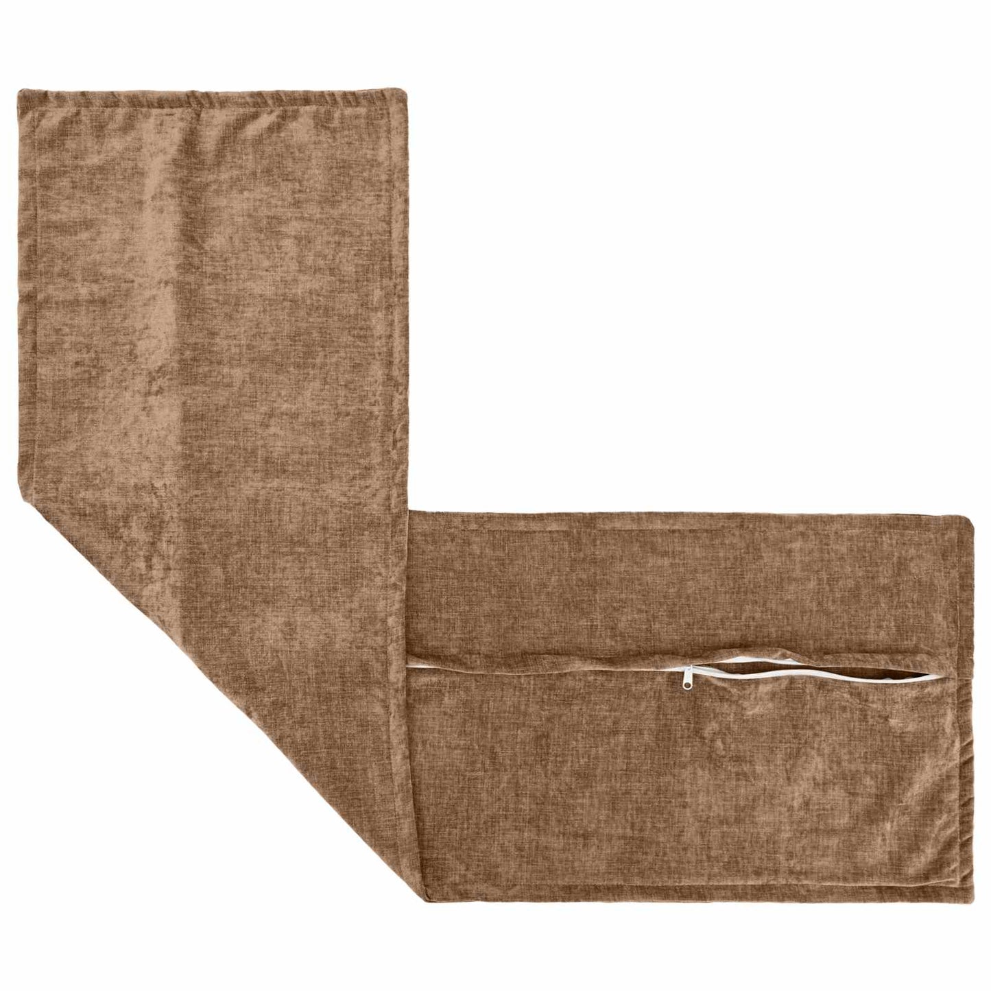 Cushion Cover 2 pcs HOUTEN Brown 40 x 145 cm Chenille Fabric