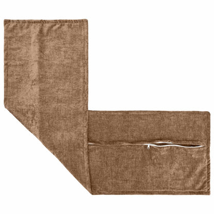 Cushion Cover 2 pcs HOUTEN Brown 40 x 145 cm Chenille Fabric