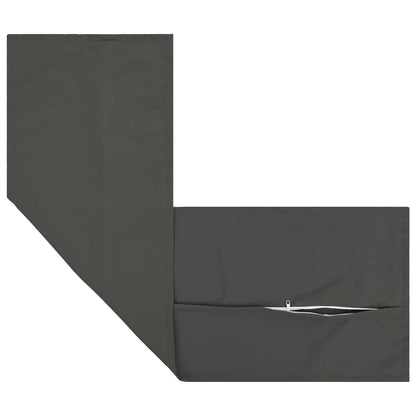 Cushion Cover 2 pcs HOUTEN Anthracite 40 x 145 cm Polyester