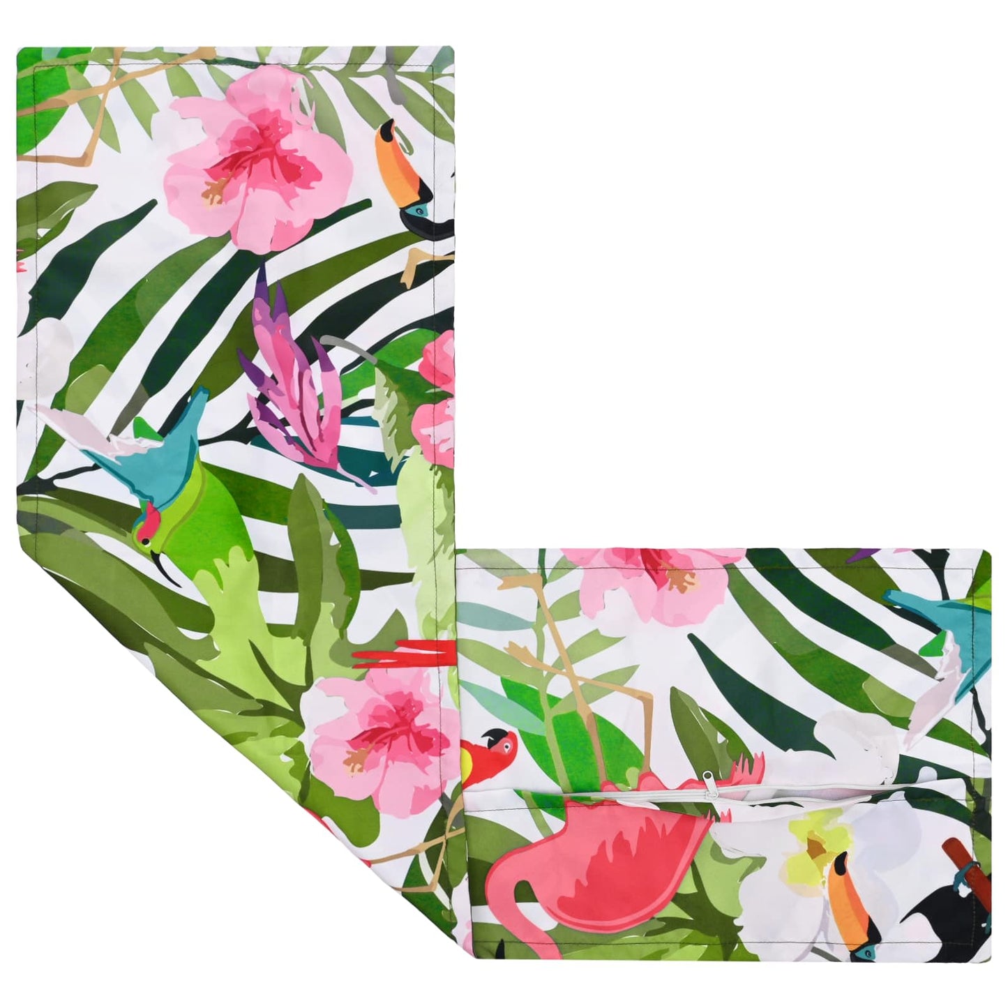 Cushion Cover 2 pcs HOUTEN Black 40 x 145 cm Polyester