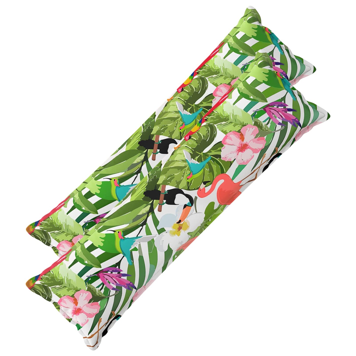 Cushion Cover 2 pcs HOUTEN Black 40 x 145 cm Polyester