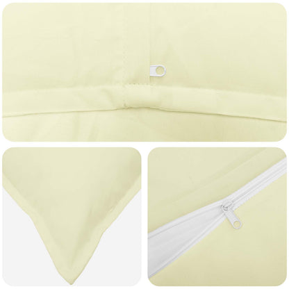 Cushion Cover 2 pcs HOUTEN Cream 40 x 145 cm Polyester