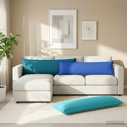 Throw Pillow 2 pcs HOUTEN Turquoise 40 x 145 cm Polyester