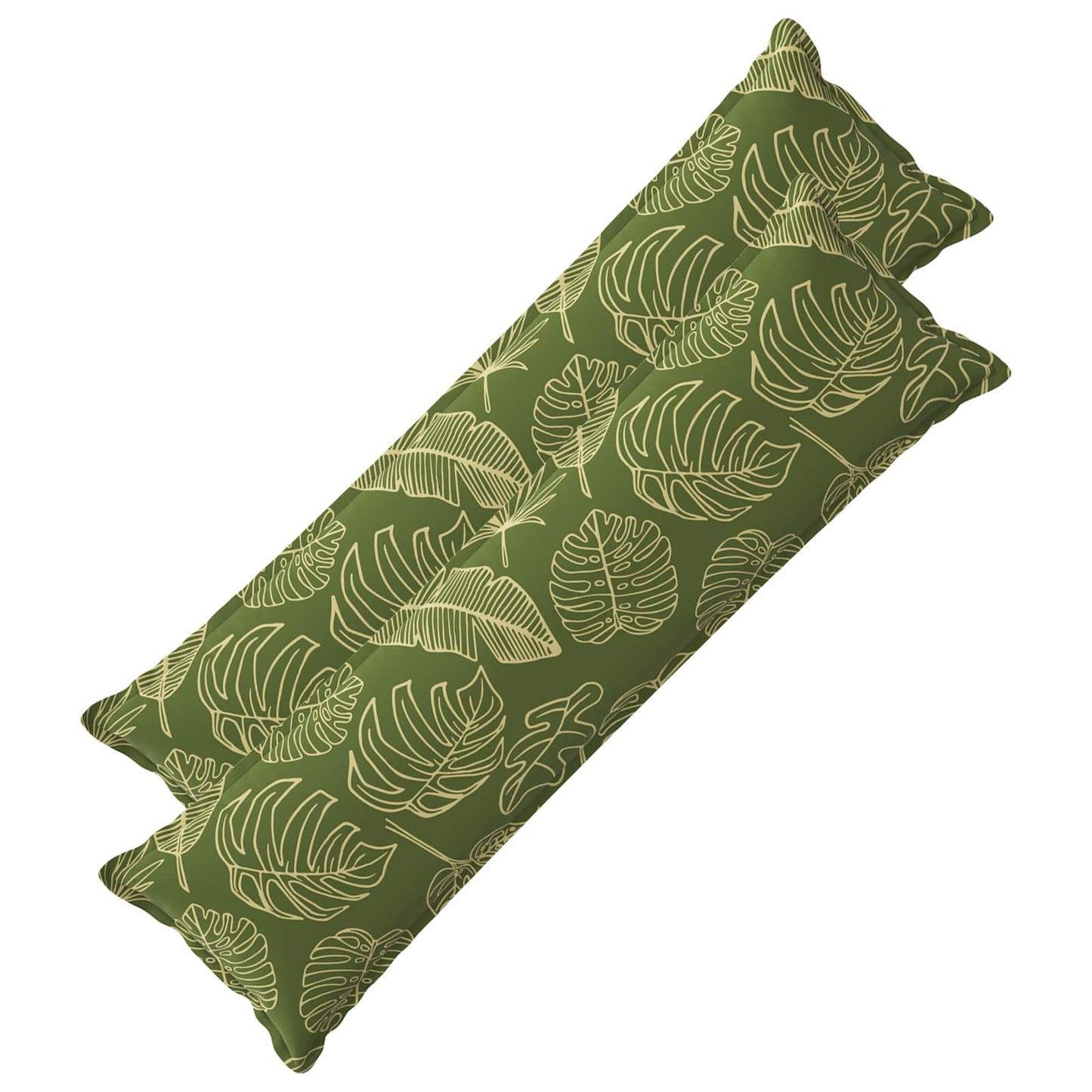 Cushion Cover 2 pcs HOUTEN Leaf Design 40 x 145 cm Polyester