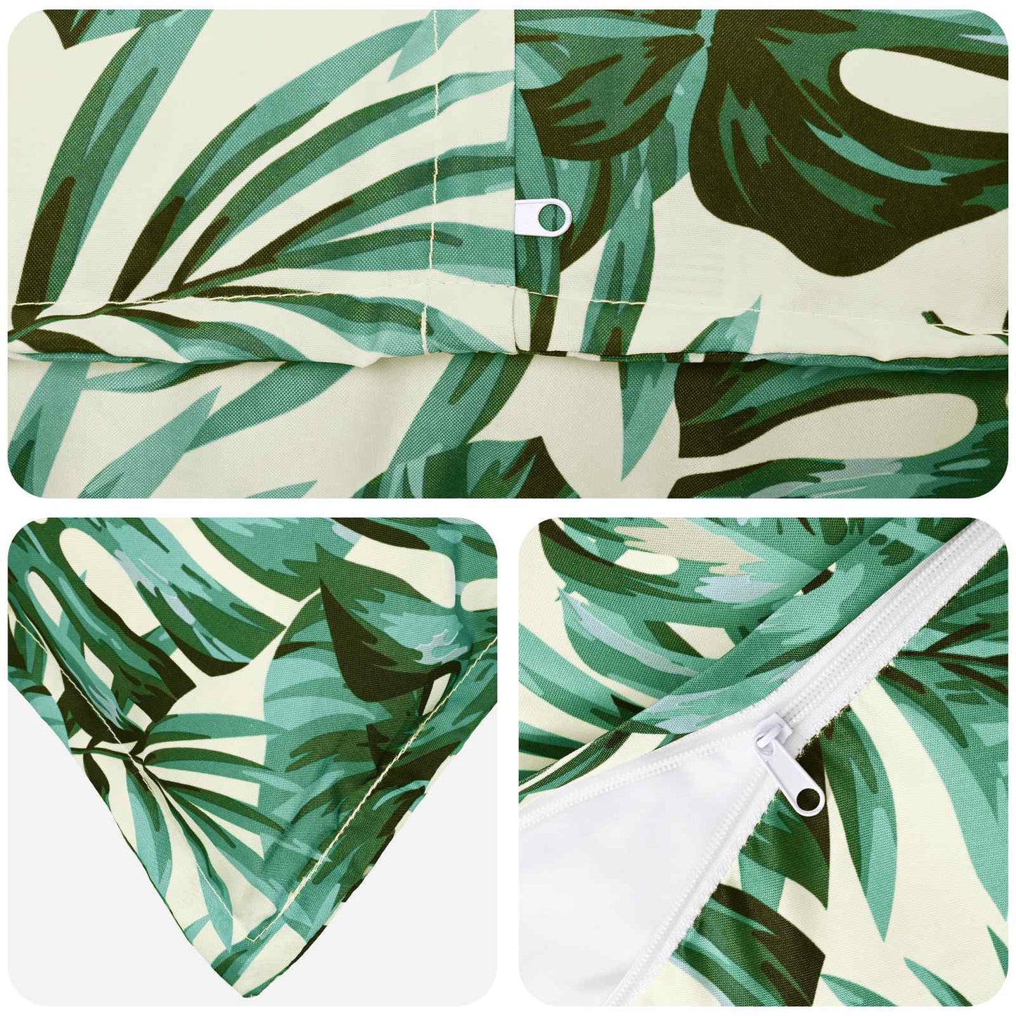 Cushion Cover HOUTEN Leaf Pattern 40 x 145 cm Polyester