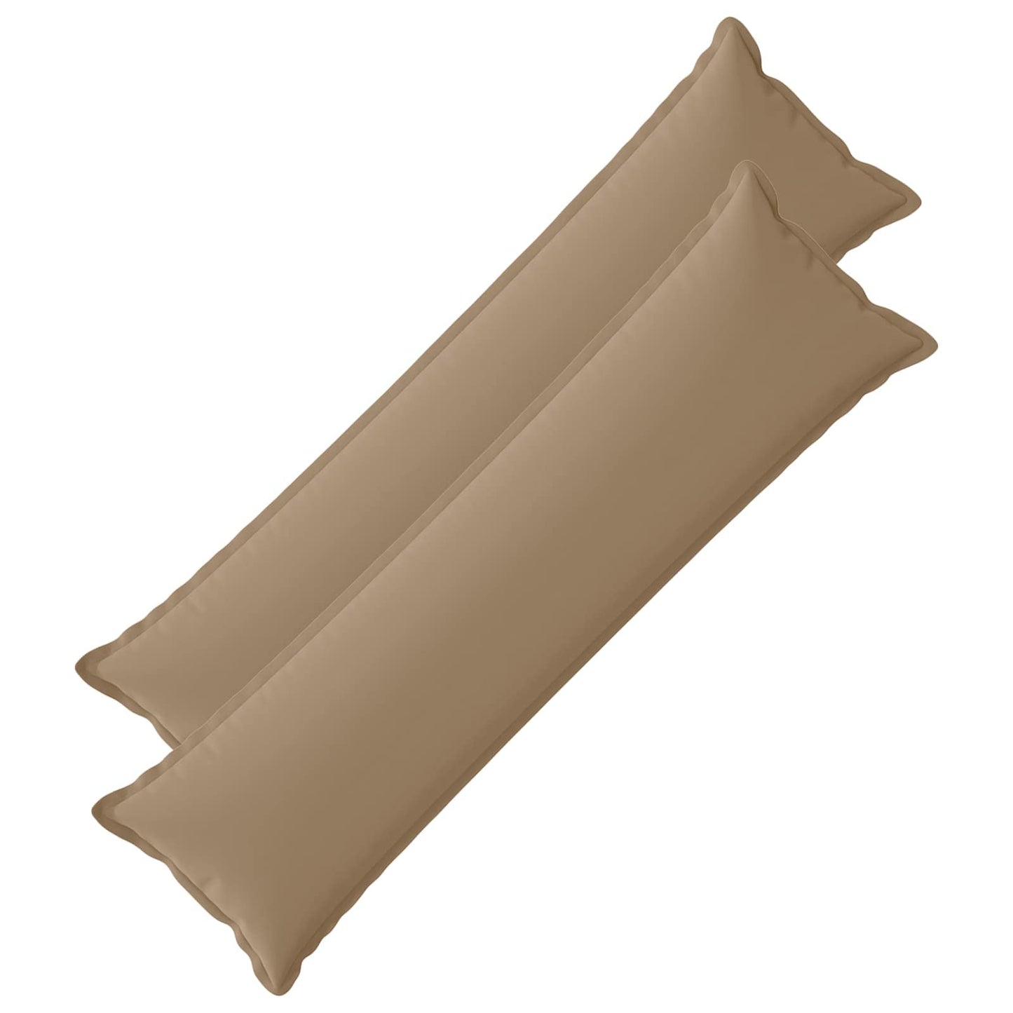 Cushion Cover 2 pcs HOUTEN Taupe 40 x 145 cm Polyester